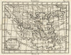 'Grecia Antica, e Moderna'. Greece antique map by Claudio Buffier 1788 old