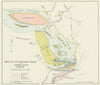 The Victoria Falls on the Zambesi River, Rhodesia. Zimbabwe/Zambia BSAC 1910 map