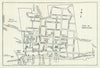 Hamilton, Bermuda town / city plan by John Bushell 1938 old vintage map chart