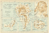Canary Islands. La Palma, with crater. Hierro. Gomera. SAMLER BROWN 1932 map