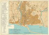 Plano de Santa Cruz, Tenerife, Canary Islands. City plan. SAMLER BROWN 1932 map