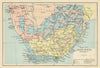 South Africa - Geological. Alluvial Karroo Dwyka Tertiary. SAMLER BROWN 1899 map