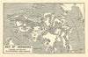 Sketch map of Hong Kong by Carl Crow 1921 old antique vintage plan chart