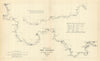 Sketch map of the Thames by Henry W. Taunt 1879 1879 old antique chart