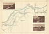 RIVER THAMES - Eisey - Castle Eaton - Reevey - Kempsford. TAUNT 1879 old map
