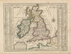 Les Royaumes d'Angleterre, d'Ecosse et d'Irlande… by Jacques Chiquet 1719 map