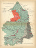 NORTHUMBERLAND Geological map. STANFORD 1904 old antique plan chart