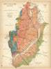 NOTTINGHAMSHIRE Geological map. STANFORD 1904 old antique plan chart