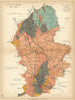 STAFFORDSHIRE Geological map. STANFORD 1904 old antique vintage plan chart