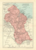 BRITISH GUIANA (GUYANA) . Vintage map. Guyana. Caribbean 1910 old antique