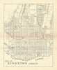 KINGSTON JAMAICA. Vintage town plan. West Indies. Caribbean 1910 old map