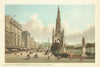 Sir Walter Scott's Monument & Princes Street, Edinburgh. Chromolithograph 1891