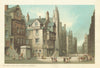 John Knox's House & Canongate, Edinburgh. Scotland antique chromolithograph 1891