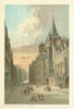 Old Tolbooth and Canongate, Edinburgh. Scotland antique chromolithograph 1891