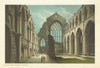 Holyrood Chapel (interior), Edinburgh. Scotland antique chromolithograph 1891