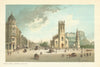 Princes Street, Edinburgh, West End. Scotland antique chromolithograph 1891