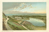 Duddingstone Loch from the Queen's Drive. Scotland antique chromolithograph 1891