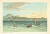 Edinburgh from the Firth of Forth. Scotland antique chromolithograph 1891