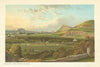 Edinburgh from Craigmillar Castle. Scotland antique chromolithograph 1891