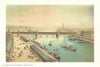 The Broomielaw, Glasgow, looking east. Scotland antique chromolithograph 1891