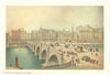 The Broomielaw Bridge, Glasgow. Scotland antique chromolithograph 1891 print