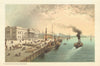Custom House Quay, Greenock. Scotland antique chromolithograph 1891 old print