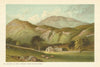 Ascent of Ben Lomond from Rowardennan. Scotland antique chromolithograph 1891