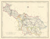 COUNTY CAVAN antique map for LEWIS by CREIGHTON & DOWER. Ireland 1850 old