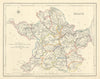 COUNTY MEATH antique map for LEWIS by CREIGHTON & DOWER. Ireland 1850 old
