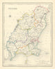 COUNTY WEXFORD antique map for LEWIS by CREIGHTON & DOWER. Ireland 1850