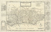 Sussex by Herman Moll. County map 1724 old antique vintage plan chart
