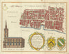 Queen Hith & Vintry Wards. City of London. Thames Street. BOWEN c1772 old map