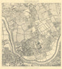 Fulham in 1741-5, after John Rocque. Published by Edward Stanford. 1900 map