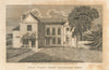 Dean Wood's House, east side of Tottenham Green, London 1840 old antique print