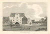 Tottenham Mills, Ferry Lane, Tottenham Hale, London 1840 old antique print