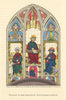 Window in the Chancel of All Hallows Church, Tottenham, London 1840 old print