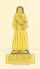 All Hallows Church, Tottenham. Effigy of Hynningham 1840 old antique print