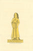 All Hallows Church Tottenham. Effigy of Humphrey/Umfray Povy 1840 old print
