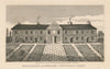 Reynardson's Almshouses, Old School Court, Tottenham, London 1840 print
