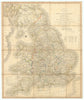 'Cary's reduction of his large map of England & Wales'. Turnpikes canals &c 1821