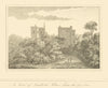 Lambeth Palace from Gardens 1827 old antique vintage print picture