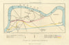 Plan of Canute's [Cnut's] Trench or canal across Southwark & Lambeth 1827 map