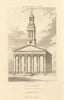 St. Luke's District Church, West Norwood 1827 old antique print picture
