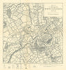 Hampstead. A Part of Rocque's Survey of London map 1744. Reprinted 1912