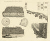 Views and Section of the Roman Wall, Newcastle upon Tyne 1789 old print