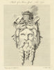 Head of the River God Tyne. Newcastle upon Tyne 1789 old antique print picture