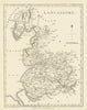 Lancashire county map by John Stockdale 1795 old antique plan chart
