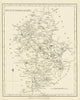 Staffordshire county map by John Stockdale 1795 old antique plan chart