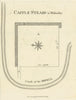 Castlesteads Roman Fort, Walmsley, Lancashire. Aikin 1795 old antique print