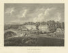 View of Hyde Hall, Manchester. Aikin 1795 old antique vintage print picture